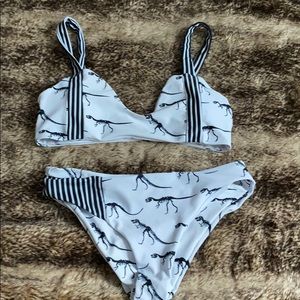 Dinosaur Bikini Black and White